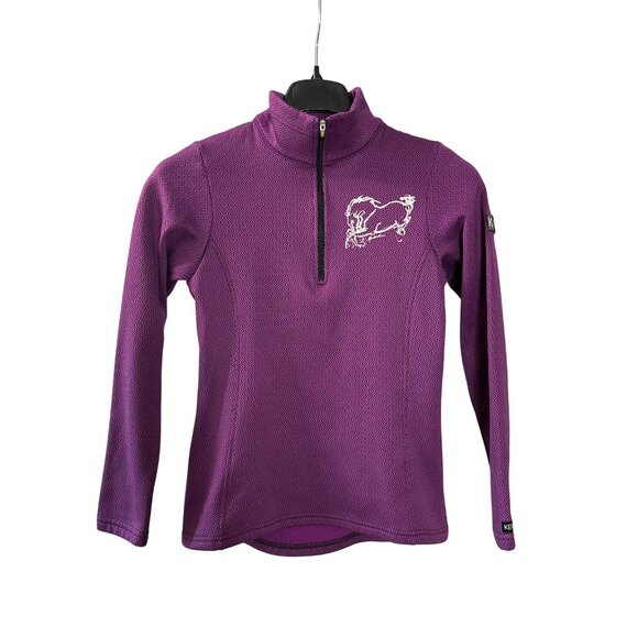 Kerrits Horse Graphic Geometric Pattern Quarter Zip Pullover Riding Jacket Women - Picture 1 of 9